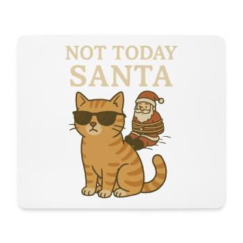 Nicht heute Weihnachtsmann-Lustiges Katzen-Weihnachtsdesign - Mousepad (Querformat) - Weiß - Vorne