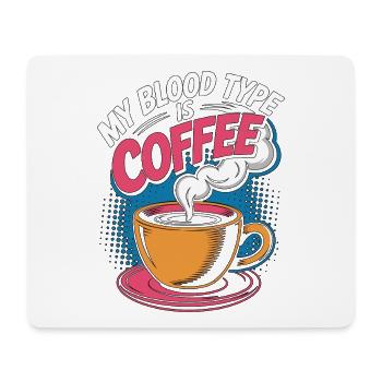 Lab Technician My Blood Type Is Coffee Phlebotomy - Mousepad (Querformat) - Weiß - Vorne