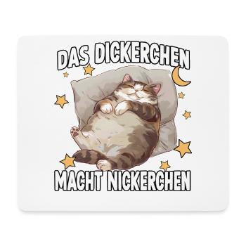 Cozy Geschenkidee Nachthemd Chonk Katzen Faulenzer - Mousepad (Querformat) - Weiß - Vorne