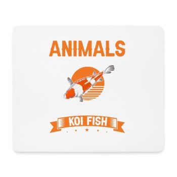 I Only Sleep With Koi Fish Animal Humor Lovers - Mousepad (Querformat) - Weiß - Vorne