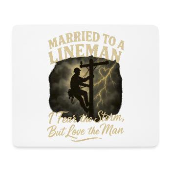 Verheiratet Mit Einem Elektriker, Liebe Den Mann - Mousepad (Querformat) - Weiß - Vorne
