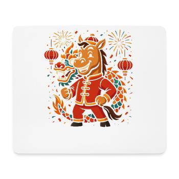 Année du Cheval 2026 – Nouvel An chinois pour K - Tapis de souris (format paysage) - blanc - Devant