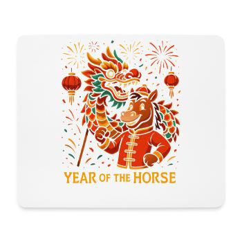 Année du Cheval 2026 – Nouvel An chinois pour K - Tapis de souris (format paysage) - blanc - Devant