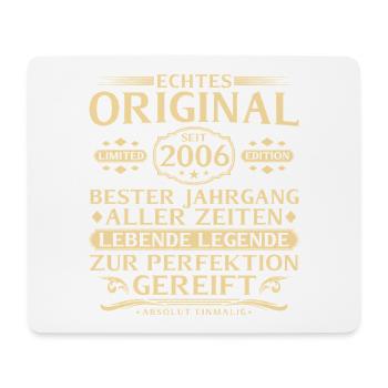 20e anniversaire Real original depuis 2006 - Tapis de souris (format paysage) - blanc - Devant