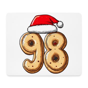 98 Number Biscuit Christmas - Mouse Pad (horizontal) - white - Front
