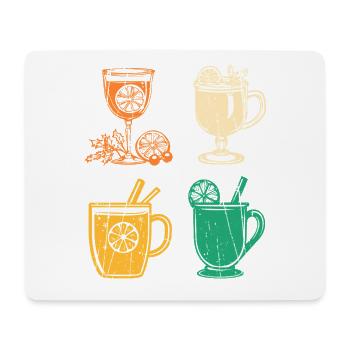 Santa Claus Mulled Wine Christmas - Mouse Pad (horizontal) - white - Front