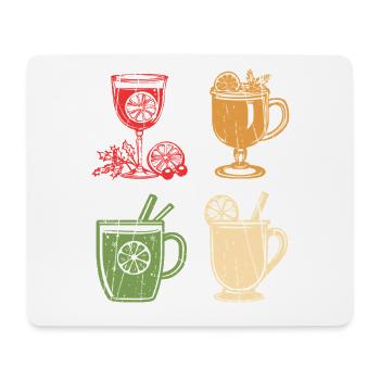 Santa Claus Mulled Wine Christmas - Mouse Pad (horizontal) - white - Front