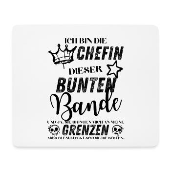 Anführerin der bunten Bande – Chefin Geschenkidee - Mousepad (Querformat) - Weiß - Vorne