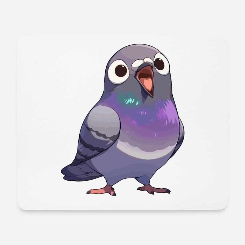 Tauben Taube - Mousepad (Querformat) - Weiß