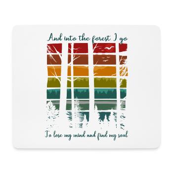 Forest Nature Hiker Trees Camping Outdoor Gift - Mouse Pad (horizontal) - white - Front