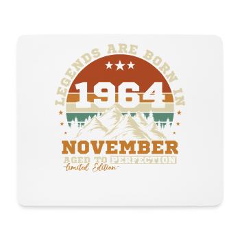 November 1964 Vintage-Retro-Geburtstag - Mousepad (Querformat) - Weiß - Vorne
