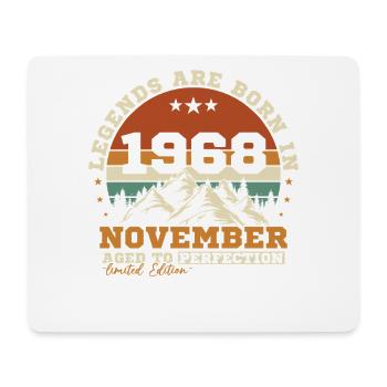 November 1968 Vintage-Retro-Geburtstag - Mousepad (Querformat) - Weiß - Vorne