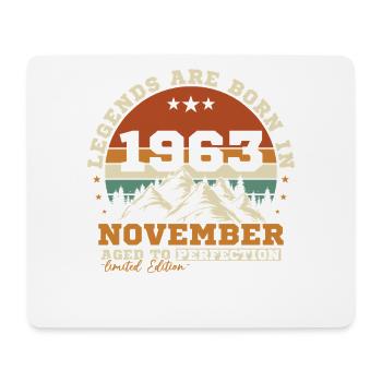 November 1963 Vintage Retro Birthday - Mouse Pad (horizontal) - white - Front