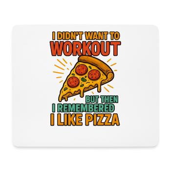 Motivation pizza, entraînement de gym, représentation physique - Tapis de souris (format paysage) - blanc - Devant