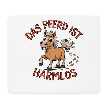 The horse is harmless funny horse motif for - Mouse Pad (horizontal) - white - Front