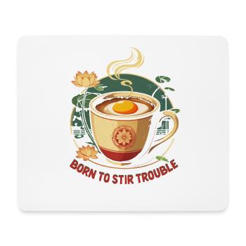 Café vietnamien avec jaune d’œuf - Tapis de souris (format paysage) - blanc - Devant