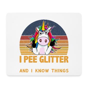 Einhorn - Mousepad (Querformat) - Weiß - Vorne