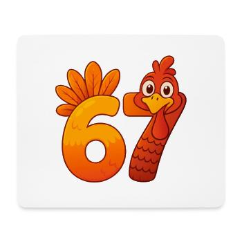 Funny Six Seven 6 7 Meme Thanksgiving - Mouse Pad (horizontal) - white - Front