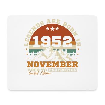 November 1952 Vintage-Retro-Geburtstag - Mousepad (Querformat) - Weiß - Vorne