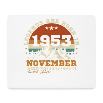 November 1953 Vintage-Retro-Geburtstag - Mousepad (Querformat) - Weiß - Vorne