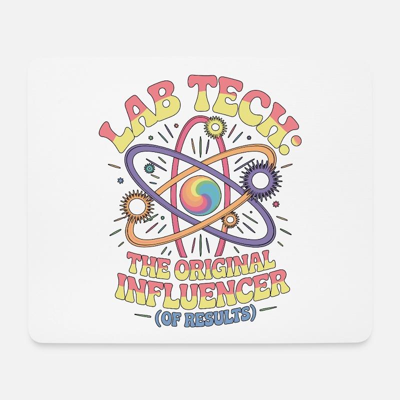 Lab Tech The Original Influencer Lab Scientist - Mouse Pad (horizontal) - white