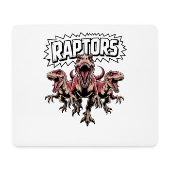 Aventure des dinosaures : Raptors en action - Tapis de souris (format paysage) - blanc - Devant