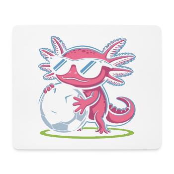 Pink Axolotl with Football Glow - Mouse Pad (horizontal) - white - Front