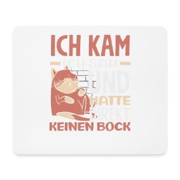 Funny Cat No Motivation Saying - Mouse Pad (horizontal) - white - Front