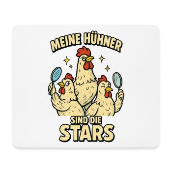 Cadeau drôle de My Chickens Are The Stars - Tapis de souris (format paysage) - blanc - Devant
