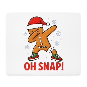 Dabbing Lebkuchenmann Oh Snap! Xmas Design - Mousepad (Querformat) - Weiß - Vorne