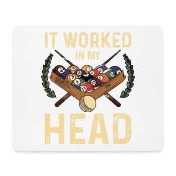 Head Has Pool Humor - Mouse Pad (horizontal) - white - Front