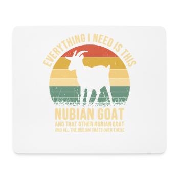 Nubischer Ziegenbesitzer Ziegenplüschtier - Mousepad (Querformat) - Weiß - Vorne
