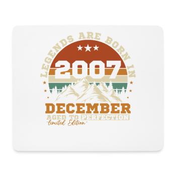Décembre 2007 Vintage Rétro Cadeau Anniversaire - Tapis de souris (format paysage) - blanc - Devant