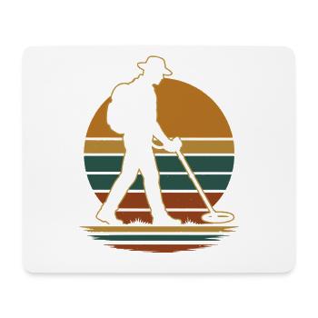 Metal Detectorist Treasure Hunter Sunset Adventure - Mouse Pad (horizontal) - white - Front