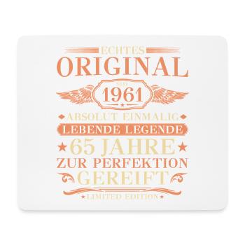 1961 Vintage Absolument Unique 65ème Anniversaire - Tapis de souris (format paysage) - blanc - Devant