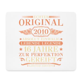 2010 Vintage Absolument Unique 16e anniversaire - Tapis de souris (format paysage) - blanc - Devant