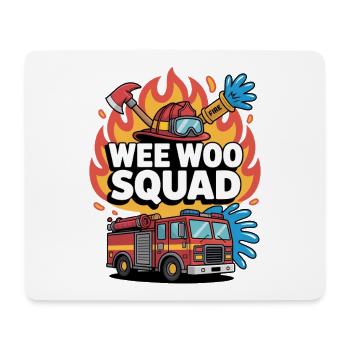 Wee Woo Squad Fire Truck Firefighter - Mouse Pad (horizontal) - white - Front