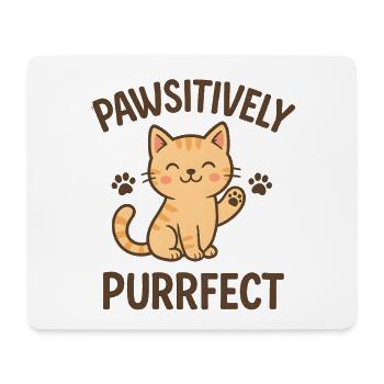 Conception Pathsitively Purrfect Cat - Tapis de souris (format paysage) - blanc - Devant