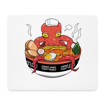 Lustiger Oktopus-Koch Ramen-Bowl Japanisches Essen Kunst - Mousepad (Querformat) - Weiß - Vorne