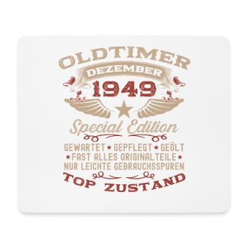 76th Birthday Gift Vintage Car December 1949 - Mouse Pad (horizontal) - white - Front