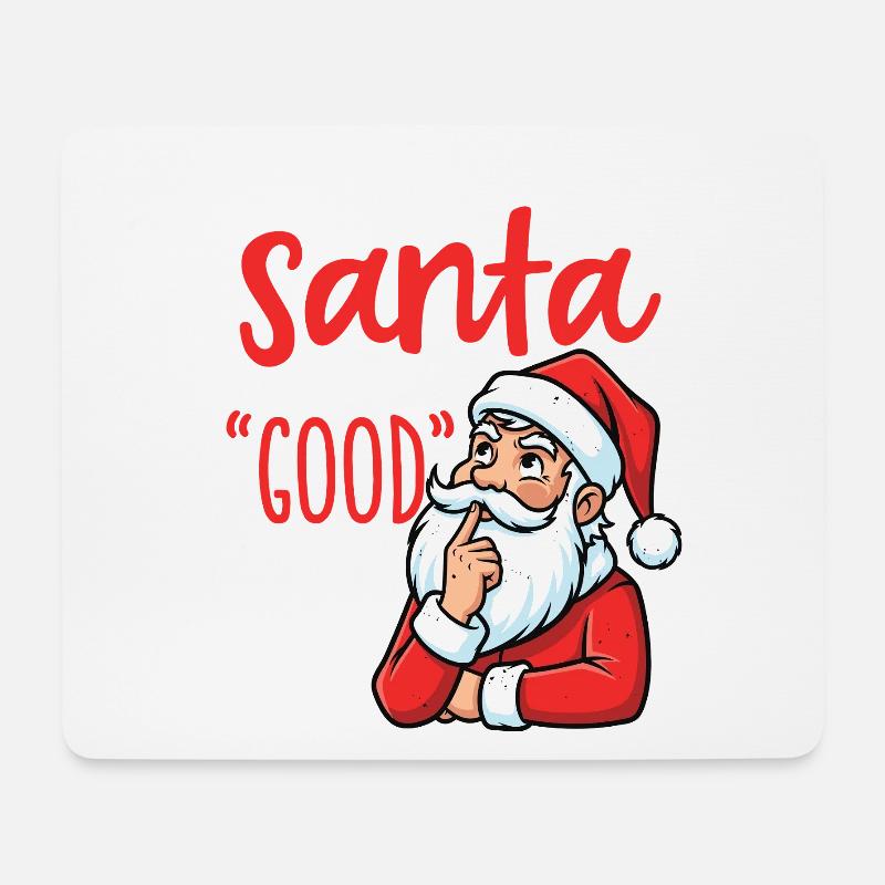 Lustig, Lieber Weihnachtsmann, Definiere Gute - Mousepad (Querformat) - Weiß