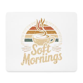 Soft Mornings – Vintage Morning Coffee - Mouse Pad (horizontal) - white - Front