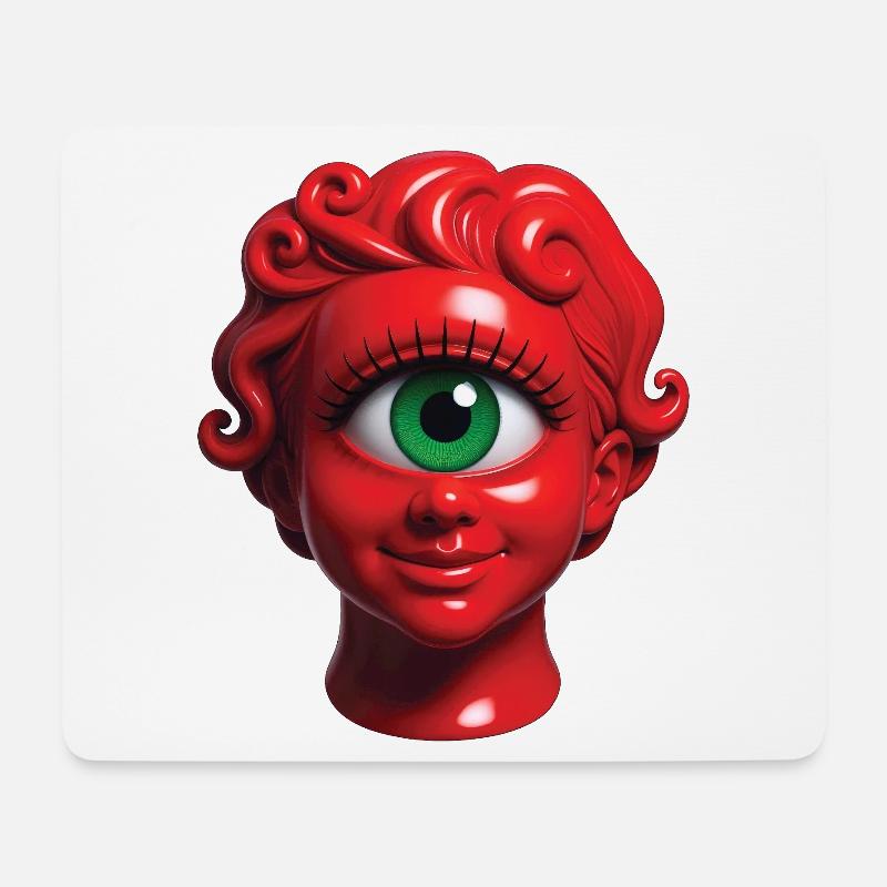 CYCLOP GIRL - nice people - Mouse Pad (horizontal) - white