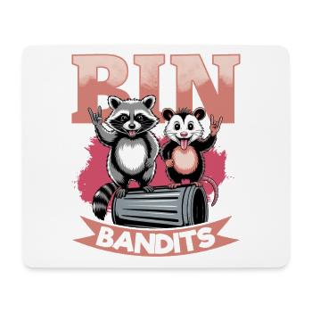 Funny Opossum and Raccoon - Mousepad (Querformat) - Weiß - Vorne