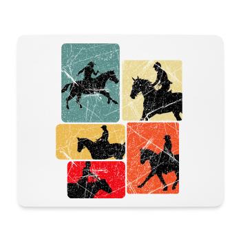 Equestrian Pop Silhouettes Collection - Mouse Pad (horizontal) - white - Front