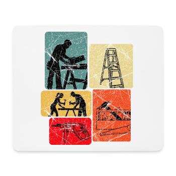 Workshop Collage Building Crafts - Mouse Pad (horizontal) - white - Front