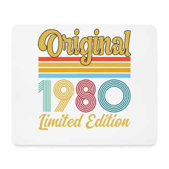 Anniversaire 1980 Original Vintage Rétro Cadeau - Tapis de souris (format paysage) - blanc - Devant
