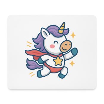 Little Unicorn Hero, Off to Adventure - Mouse Pad (horizontal) - white - Front