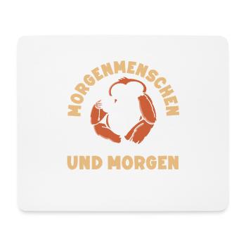 I hate morning people coffee sloth - Mouse Pad (horizontal) - white - Front
