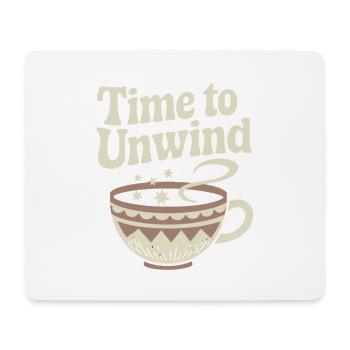 Time to Unwind – Vintage Teacup - Mouse Pad (horizontal) - white - Front